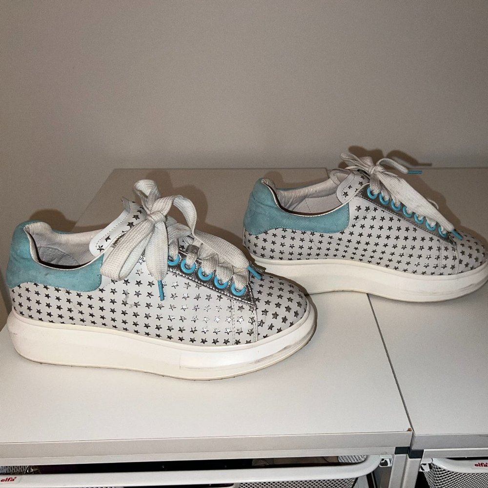 Hollie Watman Star Gazing Fashion Sneakers - Blue & Silver